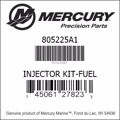 Bar codes for Mercury Marine part number 805225A1