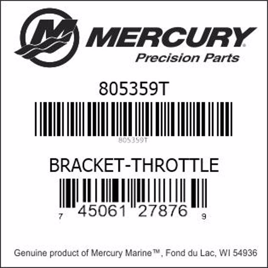 Bar codes for Mercury Marine part number 805359T