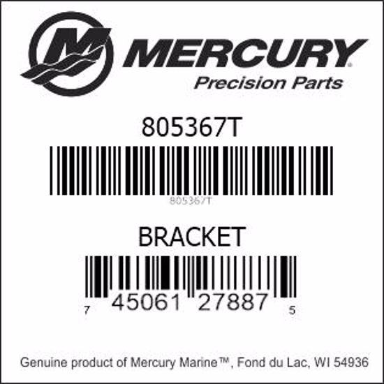 Bar codes for Mercury Marine part number 805367T