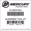 Bar codes for Mercury Marine part number 91-805475A1