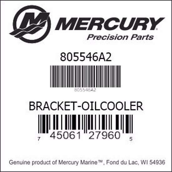 Bar codes for Mercury Marine part number 805546A2