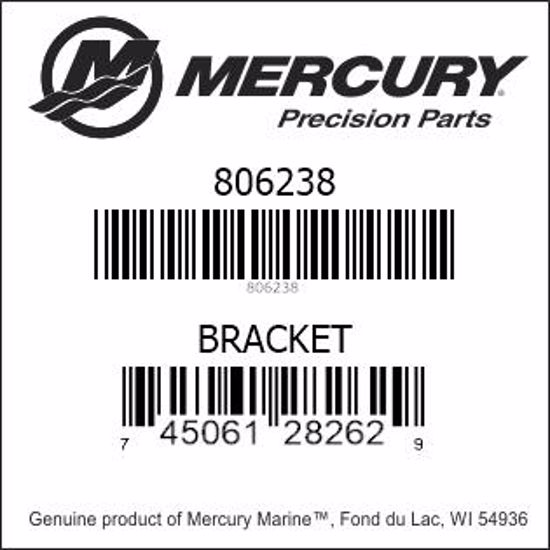 Bar codes for Mercury Marine part number 806238