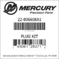 Bar codes for Mercury Marine part number 22-806608A1