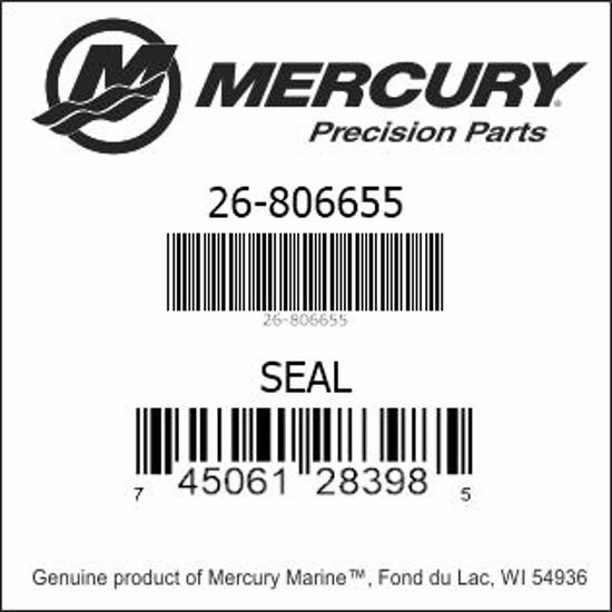 Bar codes for Mercury Marine part number 26-806655