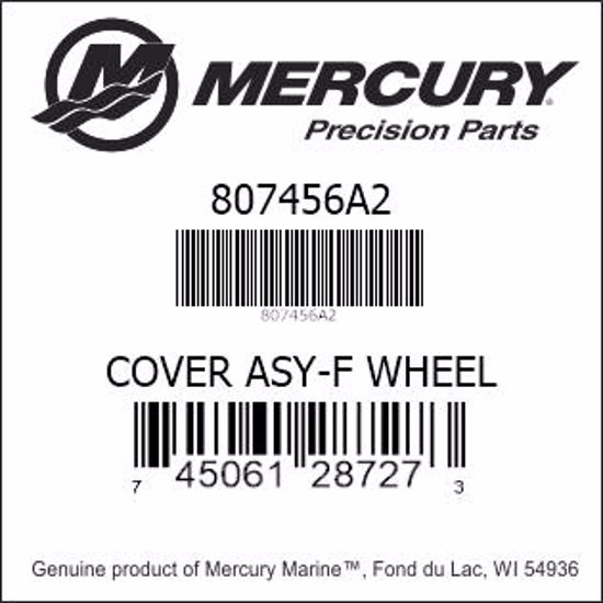 Bar codes for Mercury Marine part number 807456A2