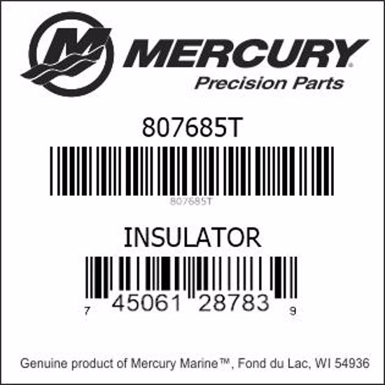 Bar codes for Mercury Marine part number 807685T