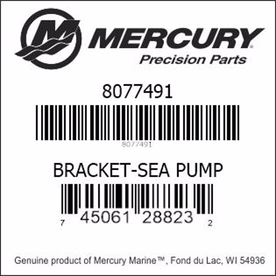 Bar codes for Mercury Marine part number 8077491