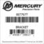 Mercury Marine part number 807767T BRACKET Bar codes for Mercury Marine part number 807767T