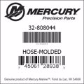 Bar codes for Mercury Marine part number 32-808044