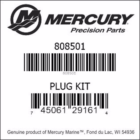 Bar codes for Mercury Marine part number 808501