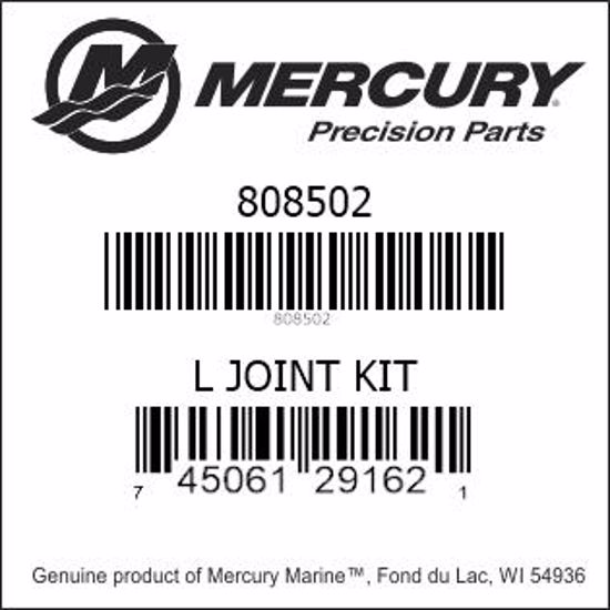 Bar codes for Mercury Marine part number 808502