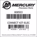 Bar codes for Mercury Marine part number 808503