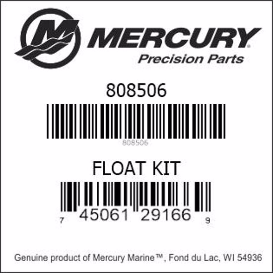 Bar codes for Mercury Marine part number 808506