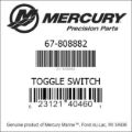 Bar codes for Mercury Marine part number 67-808882