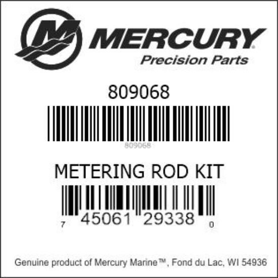 Bar codes for Mercury Marine part number 809068