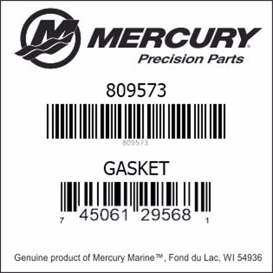 Bar codes for Mercury Marine part number 809573