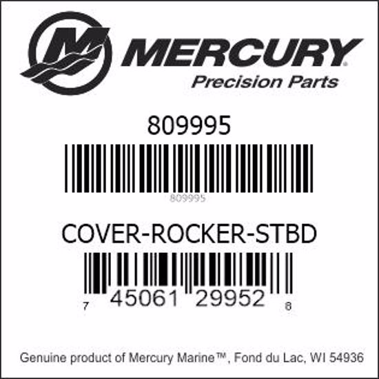Bar codes for Mercury Marine part number 809995