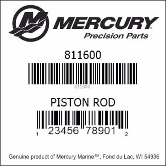 Bar codes for Mercury Marine part number 811600