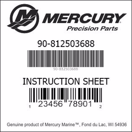 Bar codes for Mercury Marine part number 90-812503688