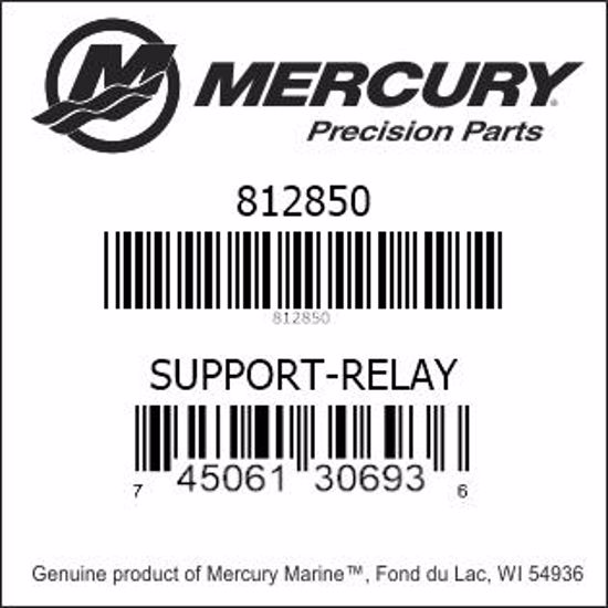 Bar codes for Mercury Marine part number 812850