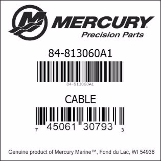 Bar codes for Mercury Marine part number 84-813060A1