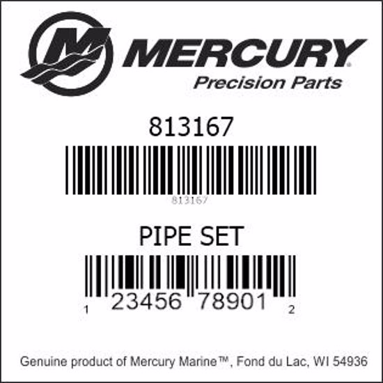Bar codes for Mercury Marine part number 813167