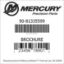 Mercury Marine part number 90-81335599 BROCHURE Bar codes for Mercury Marine part number 90-81335599