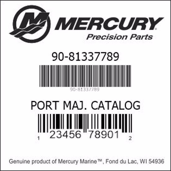 Bar codes for Mercury Marine part number 90-81337789