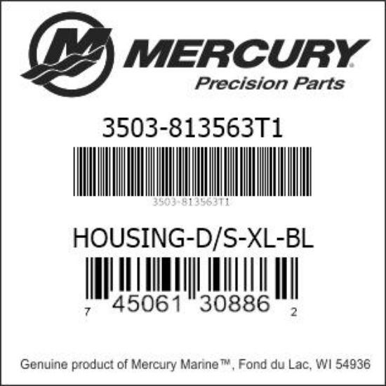 Bar codes for Mercury Marine part number 3503-813563T1