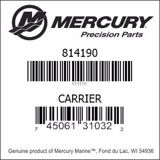 Bar codes for Mercury Marine part number 814190