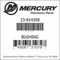 Bar codes for Mercury Marine part number 23-814308