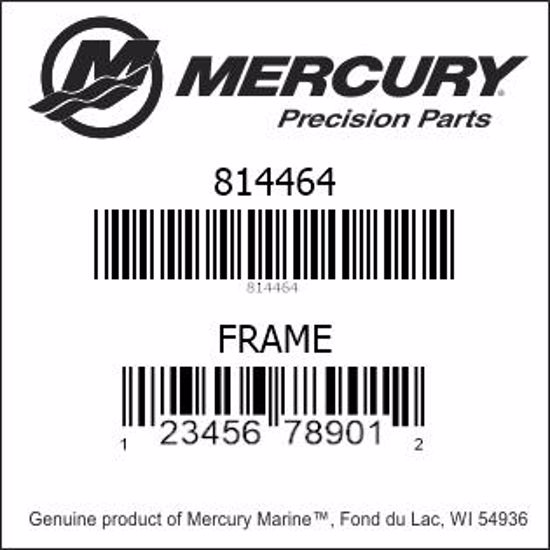 Bar codes for Mercury Marine part number 814464