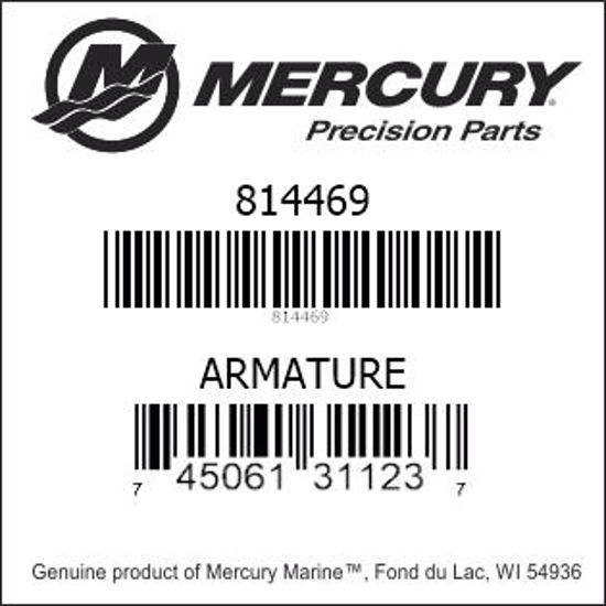 Bar codes for Mercury Marine part number 814469