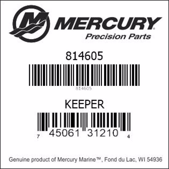 Bar codes for Mercury Marine part number 814605