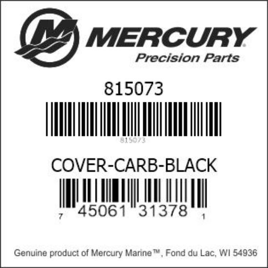 Bar codes for Mercury Marine part number 815073