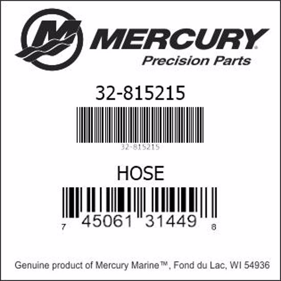 Bar codes for Mercury Marine part number 32-815215