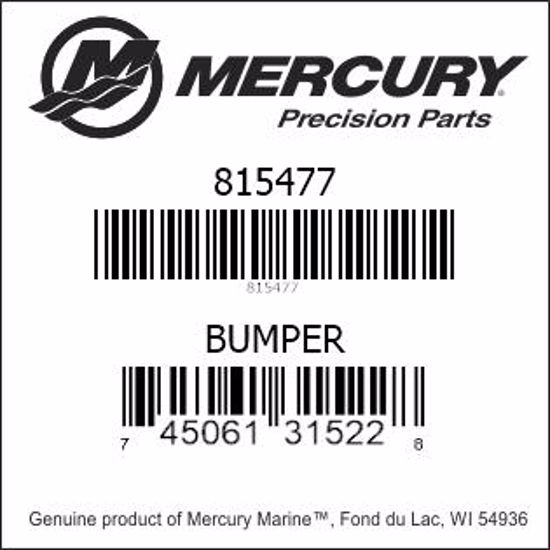 Bar codes for Mercury Marine part number 815477