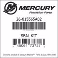 Bar codes for Mercury Marine part number 26-815565A02