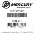 Bar codes for Mercury Marine part number 26-815565A02