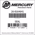 Bar codes for Mercury Marine part number 26-8164641