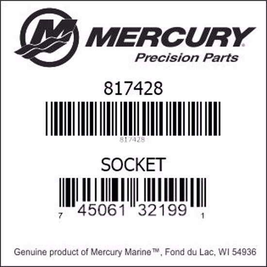 Bar codes for Mercury Marine part number 817428