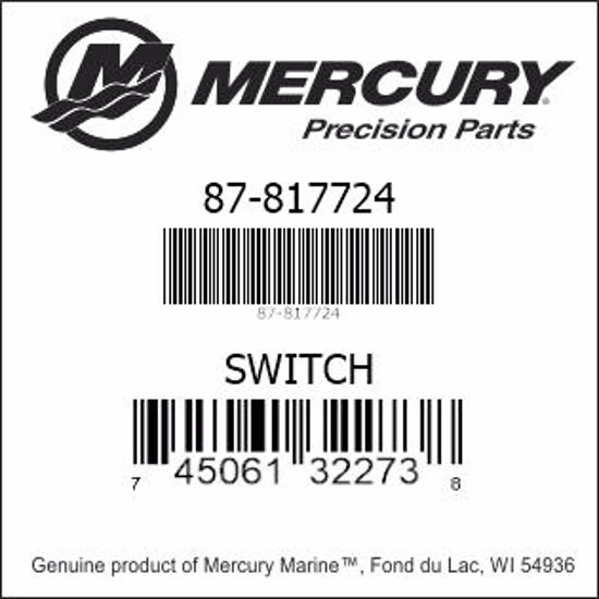 Bar codes for Mercury Marine part number 87-817724