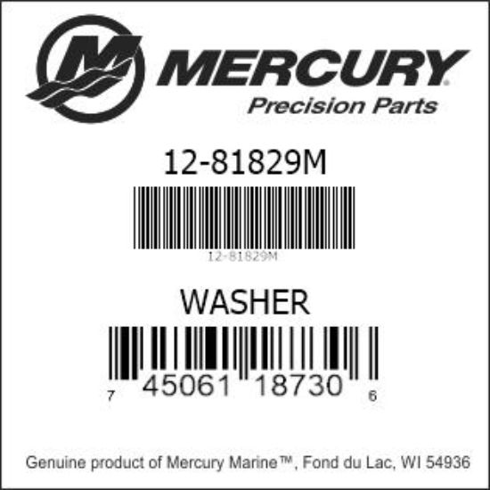 Bar codes for Mercury Marine part number 12-81829M