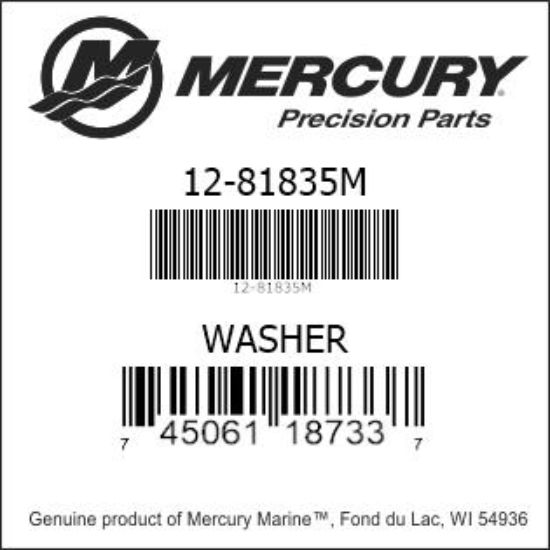 Bar codes for Mercury Marine part number 12-81835M