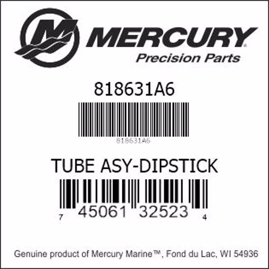 Bar codes for Mercury Marine part number 818631A6