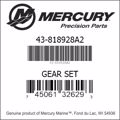 Bar codes for Mercury Marine part number 43-818928A2