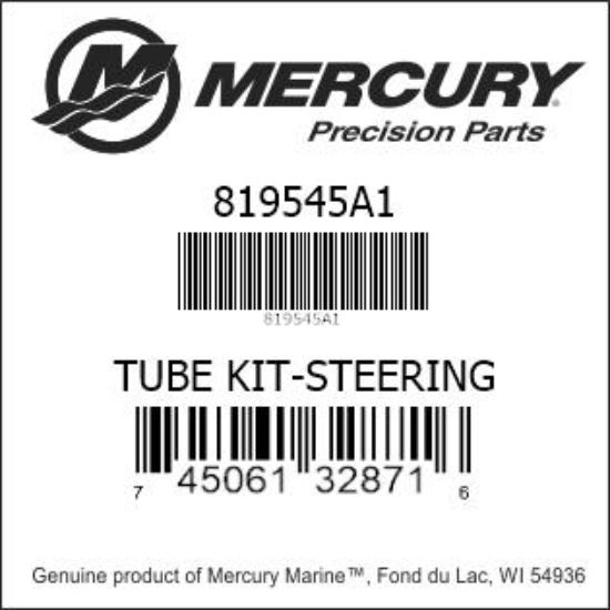 Bar codes for Mercury Marine part number 819545A1
