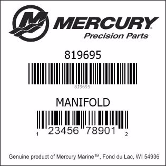 Bar codes for Mercury Marine part number 819695