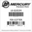 Mercury Marine part number 18-82053M PIN-COTTER Bar codes for Mercury Marine part number 18-82053M