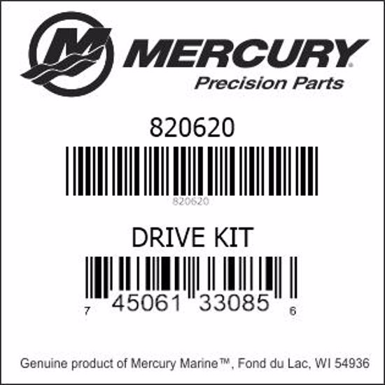 Bar codes for Mercury Marine part number 820620